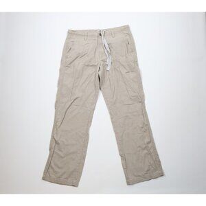 Vintage 90s Y2K Streetwear Mens 32x32 Faded Linen Blend Wide Leg Pants Harem